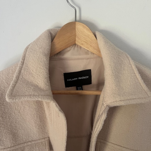 Hilary Radley Button Light Beige Jacket Size Small - Picture 2 of 3